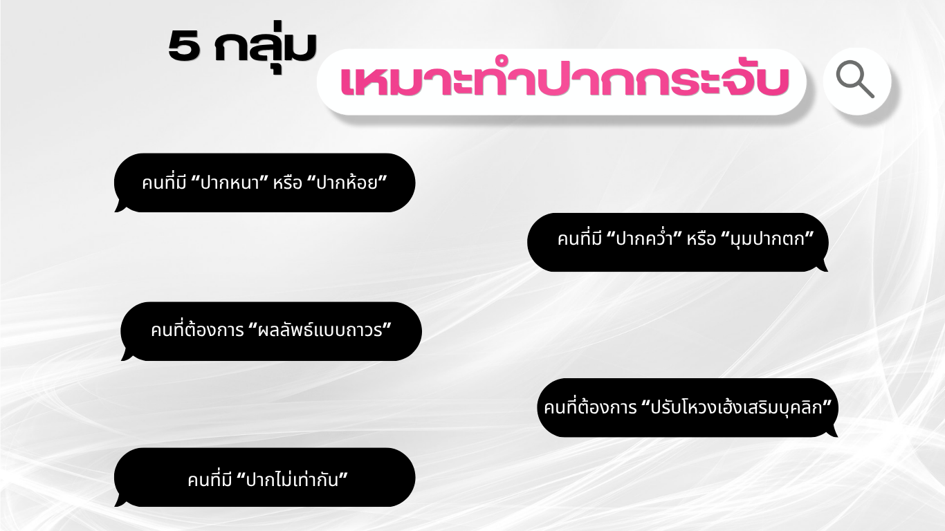 5 กลุ่มบุคคลที่เหมาะกับการทำปากกระจับที่สุด?