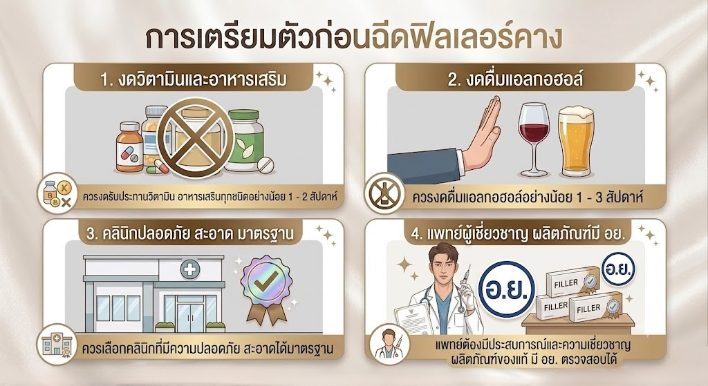 การเตรียมตัวก่อนฉีดฟิลเลอร์คาง