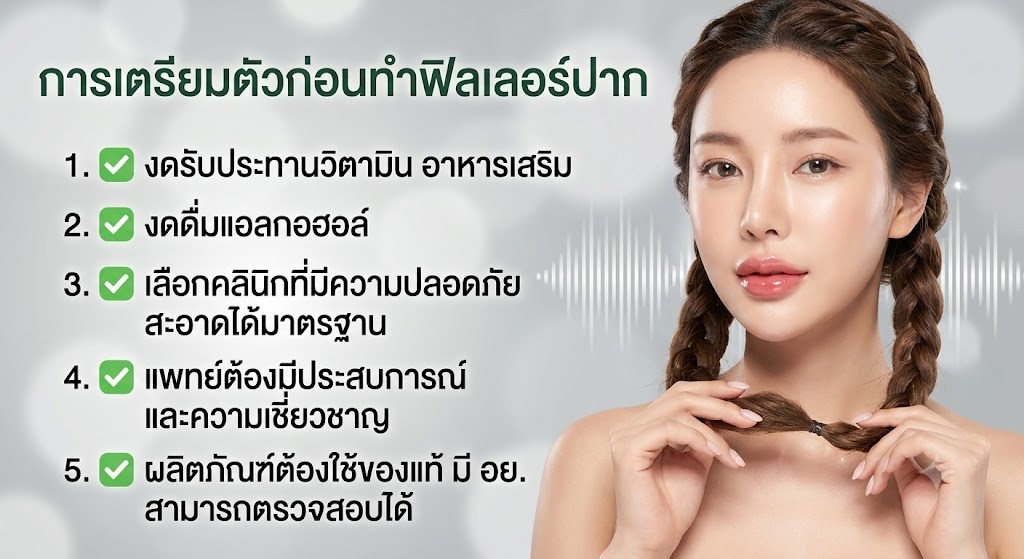 การเตรียมตัวก่อนทำฟิลเลอร์ปาก
