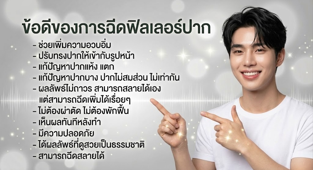 ข้อดีของการฉีดฟิลเลอร์ปาก