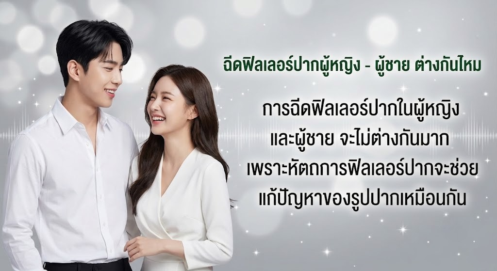 ฉีดฟิลเลอร์ปากผู้หญิง ผู้ชาย ต่างกันไหม