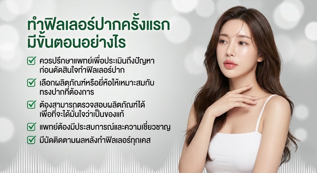 ทำฟิลเลอร์ปากครั้งแรก มีขั้นตอนอย่างไร