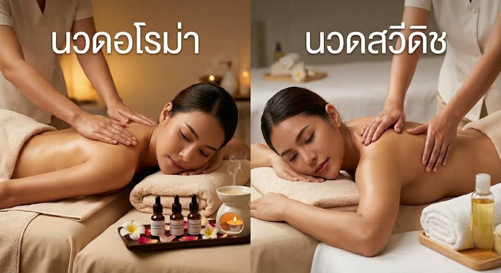 นวดอโรม่า vs นวดสวีดิช