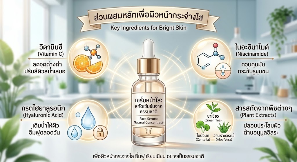 ส่วนผสมของเซรั่มหน้าใส