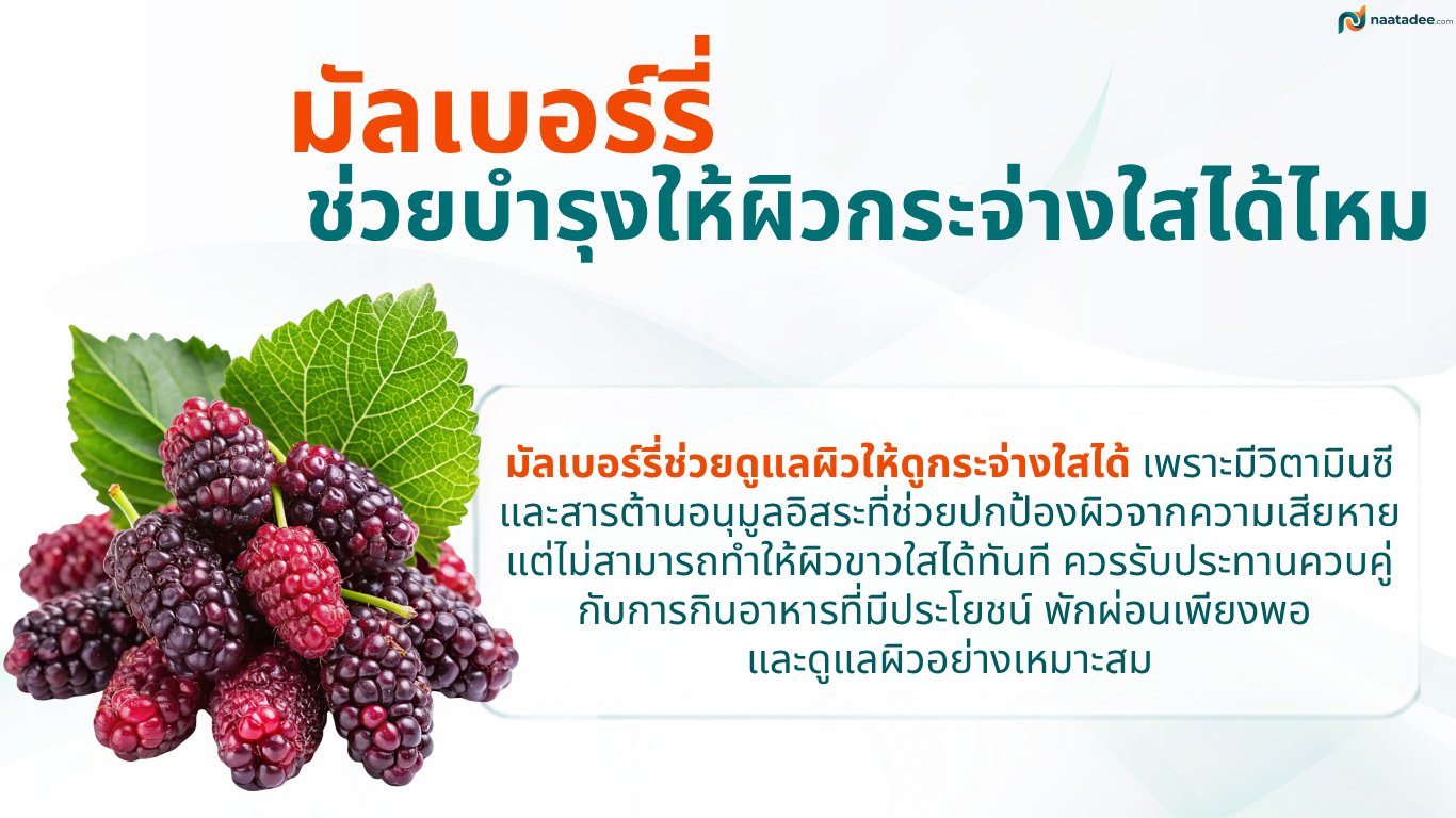 มัลเบอร์รี่ช่วยบำรุงให้ผิวกระจ่างใสได้ไหม