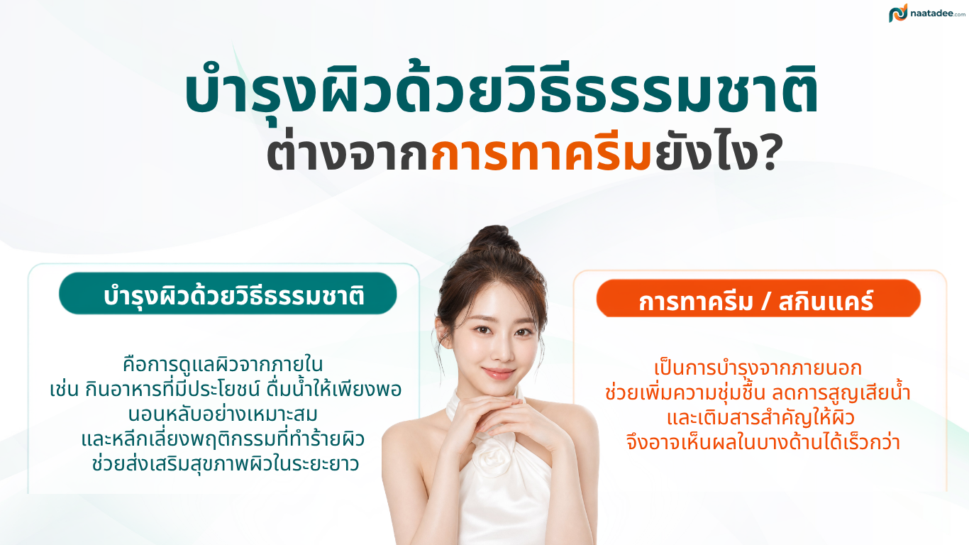 บำรุงผิวด้วยวิธีธรรมชาติต่างจากการทาครีมยังไง